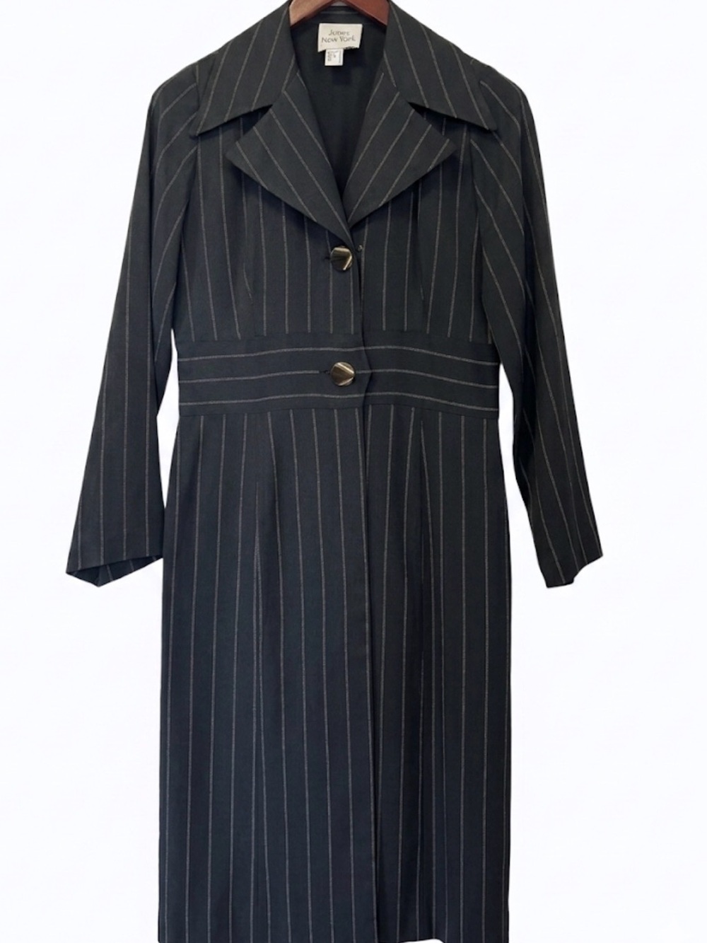 Joseph Ribkoff Collection Black Pinstripe Long Dressy Blazer - Picture 1 of 4